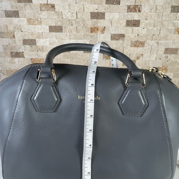 Kate Spade Catherine Pippa Street Pippa Satchel Gray Leather - Picture 6 of 13